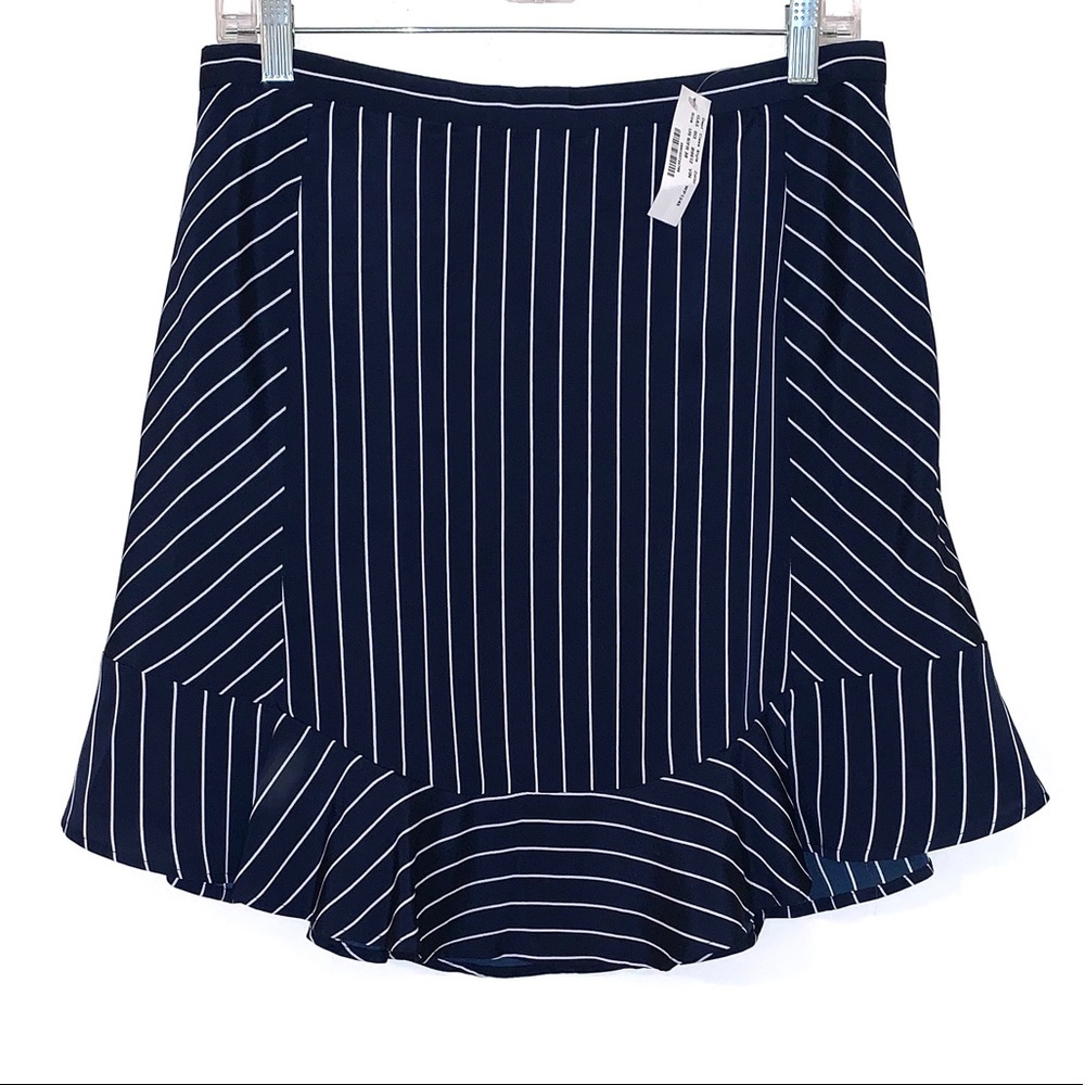 NWT J. Crew Swing Skirt in Pinstripe